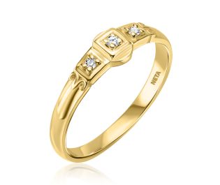 Hand-Crafted Art Nouveau Floral Ruby Engraved Band