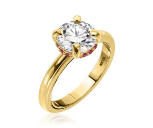 Modern Solitaire 0.57ct Diamond Engagement Ring